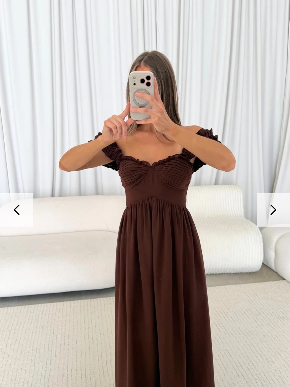 Landree Maxi Dress in Brown - Picture 4 of 6